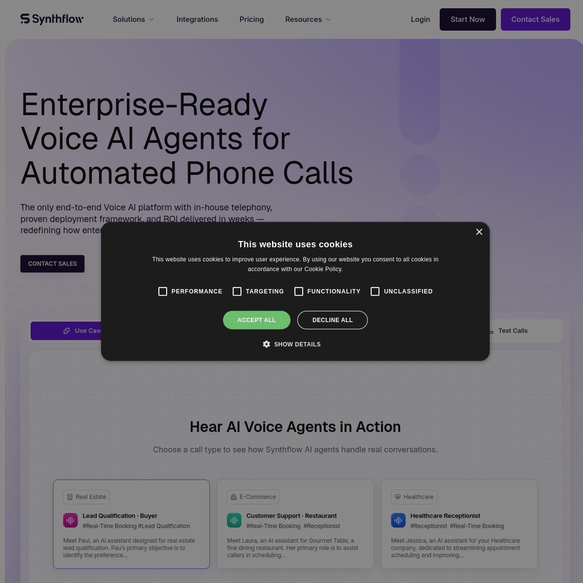 Synthflow AI screenshot 2