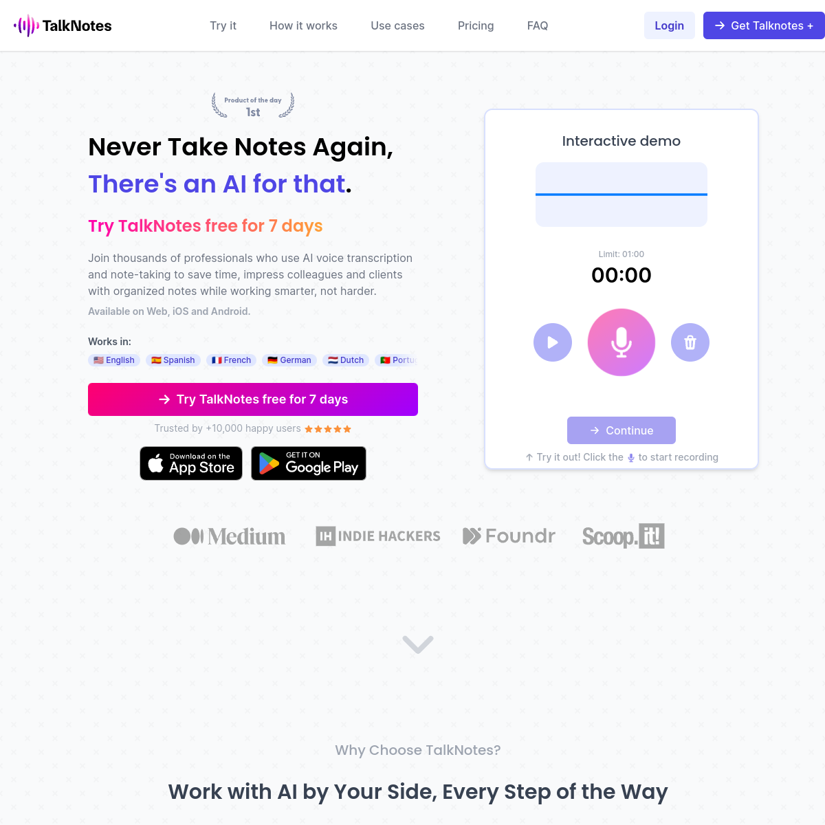 Talknotes screenshot 2