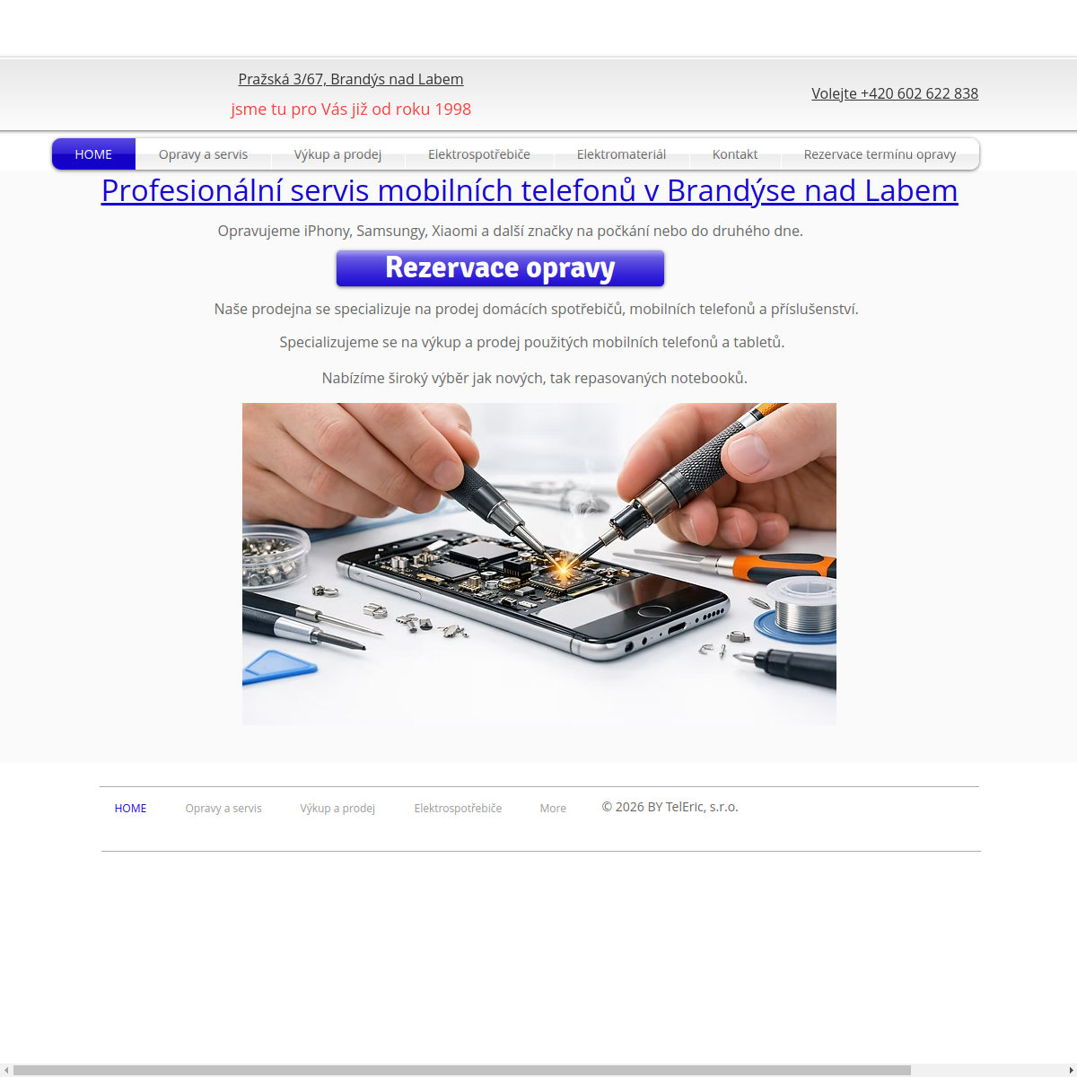 TelEric Servis - Elektro website