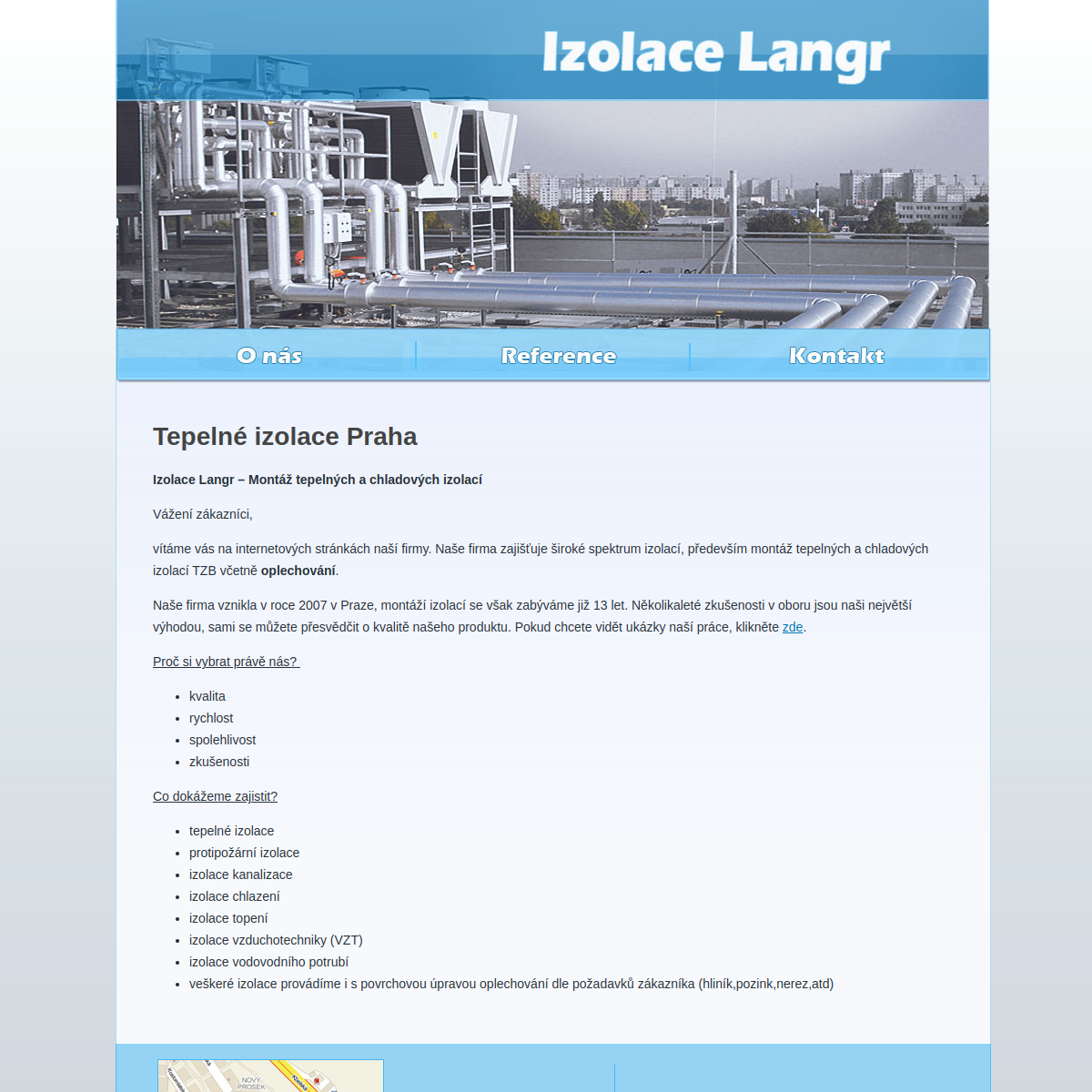 Izolace Langr website