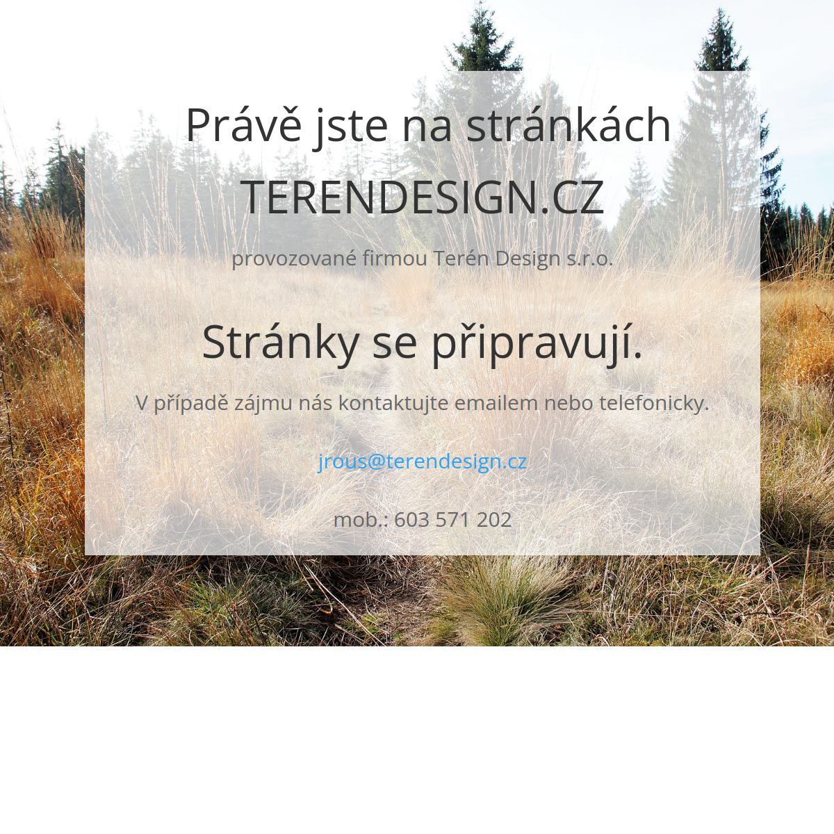 Terén Design, s.r.o. website