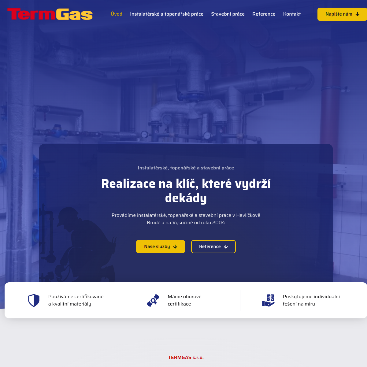 TERMGAS, s.r.o. website