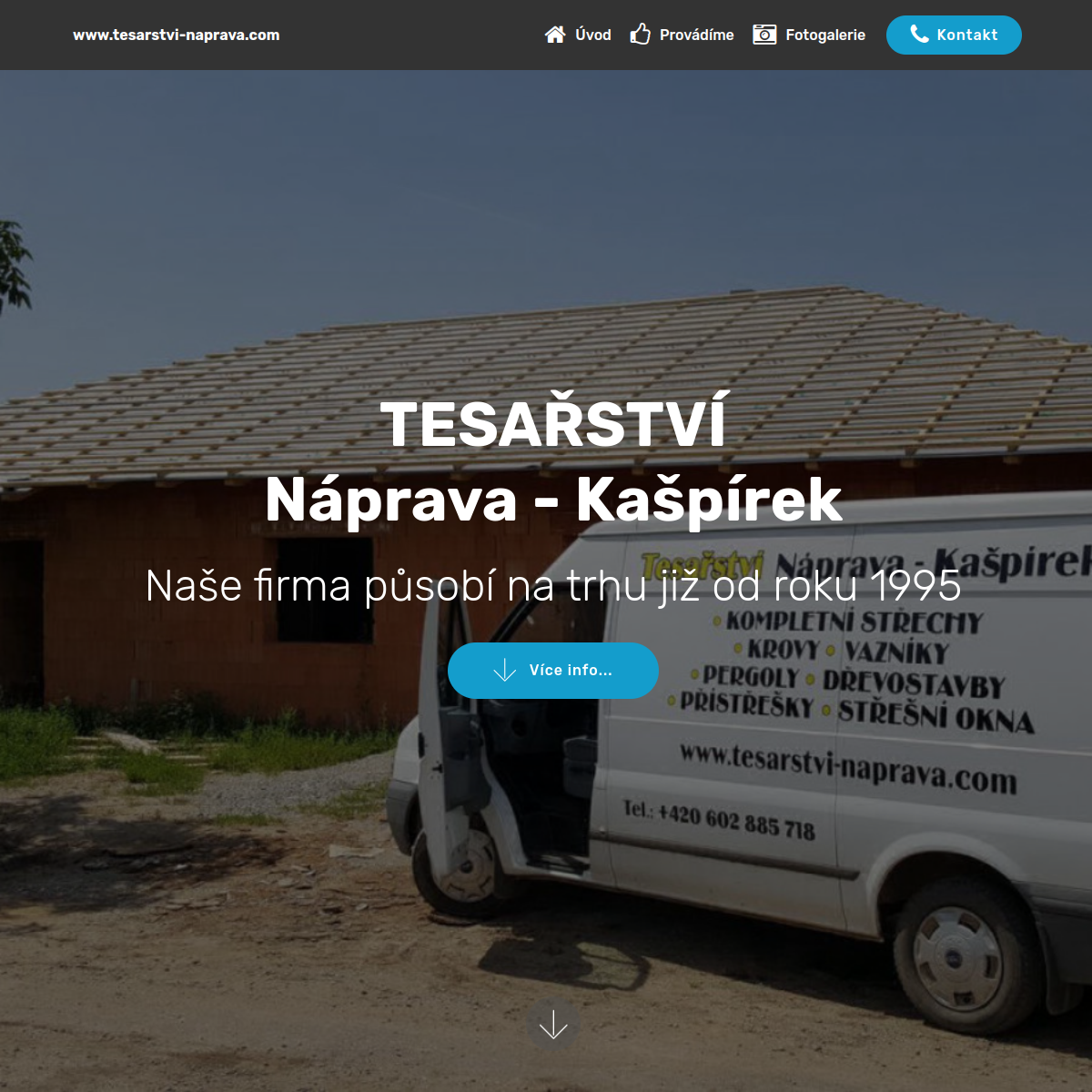 Petr Kašpírek - Tesařství website