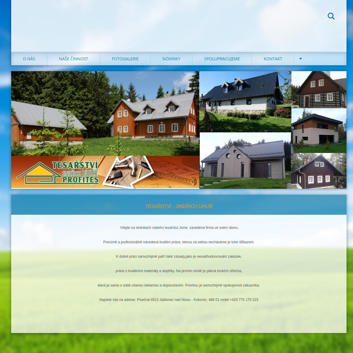 Tesařství Jindřich Uhlíř - Profites website