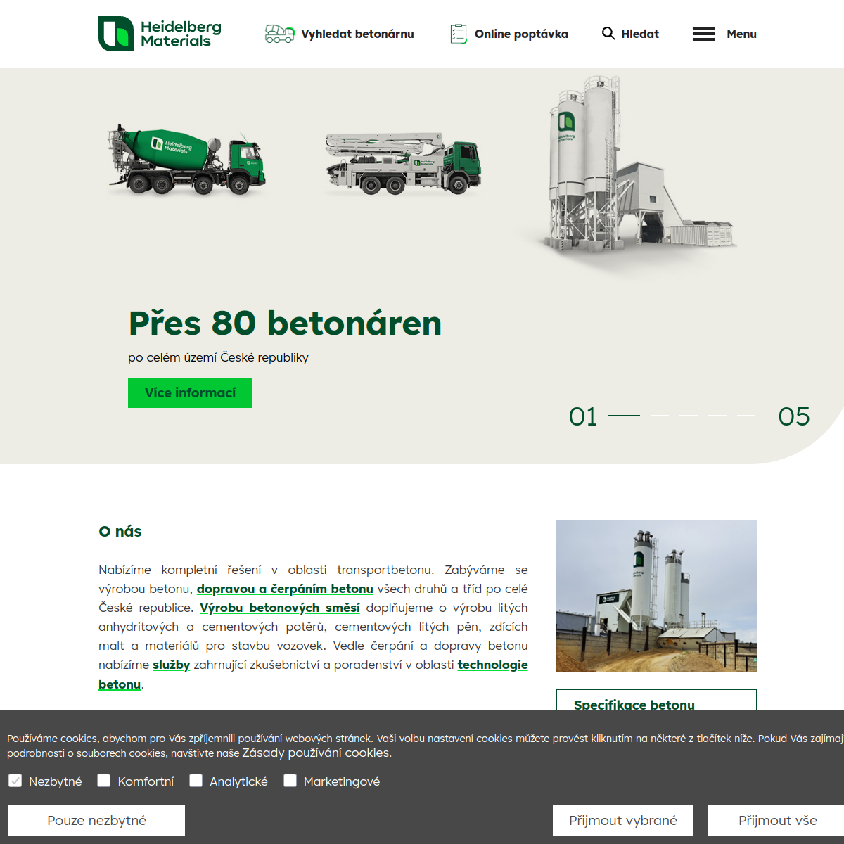 TBG Louny - betonárna Louny website