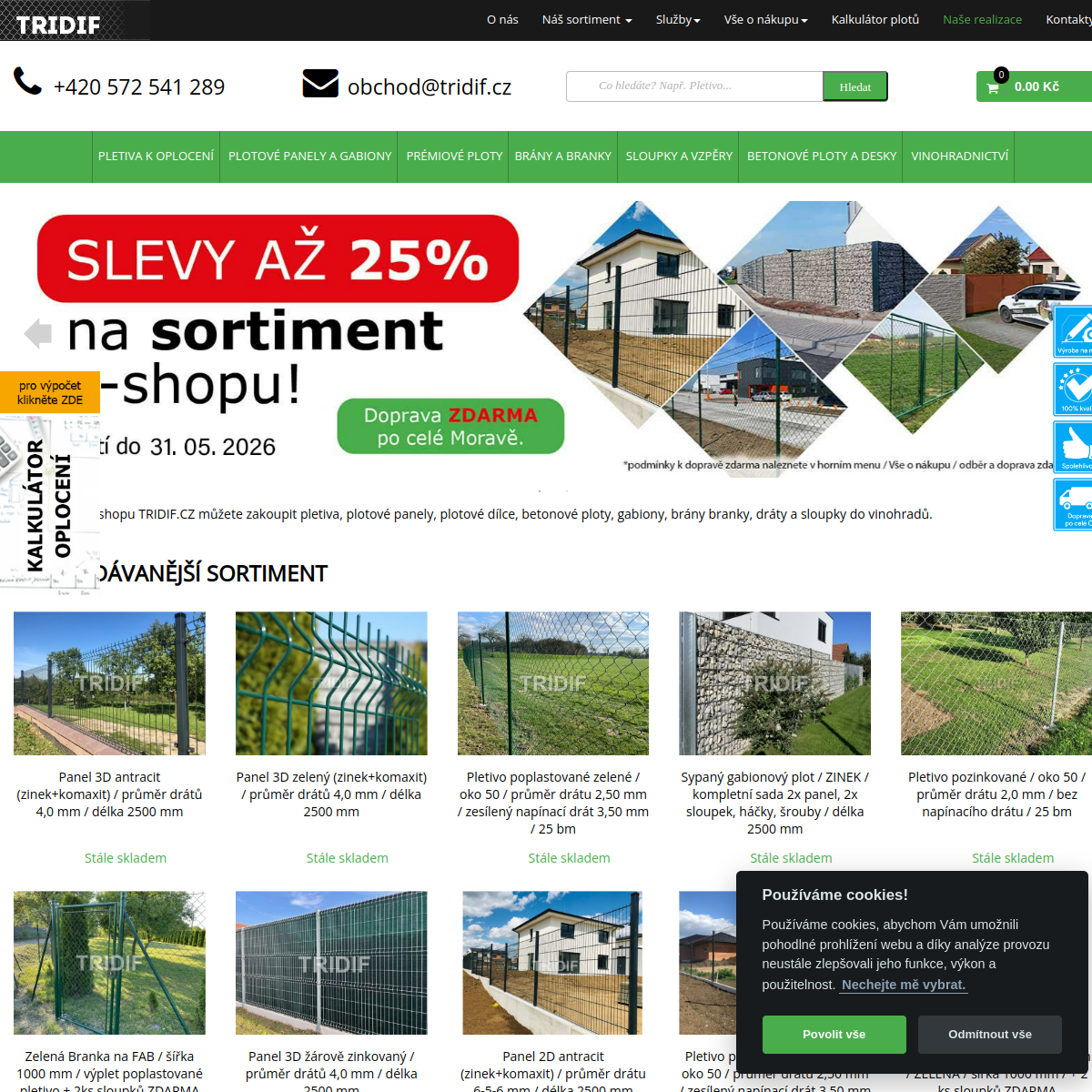 TRIDIF - plotové centrum website