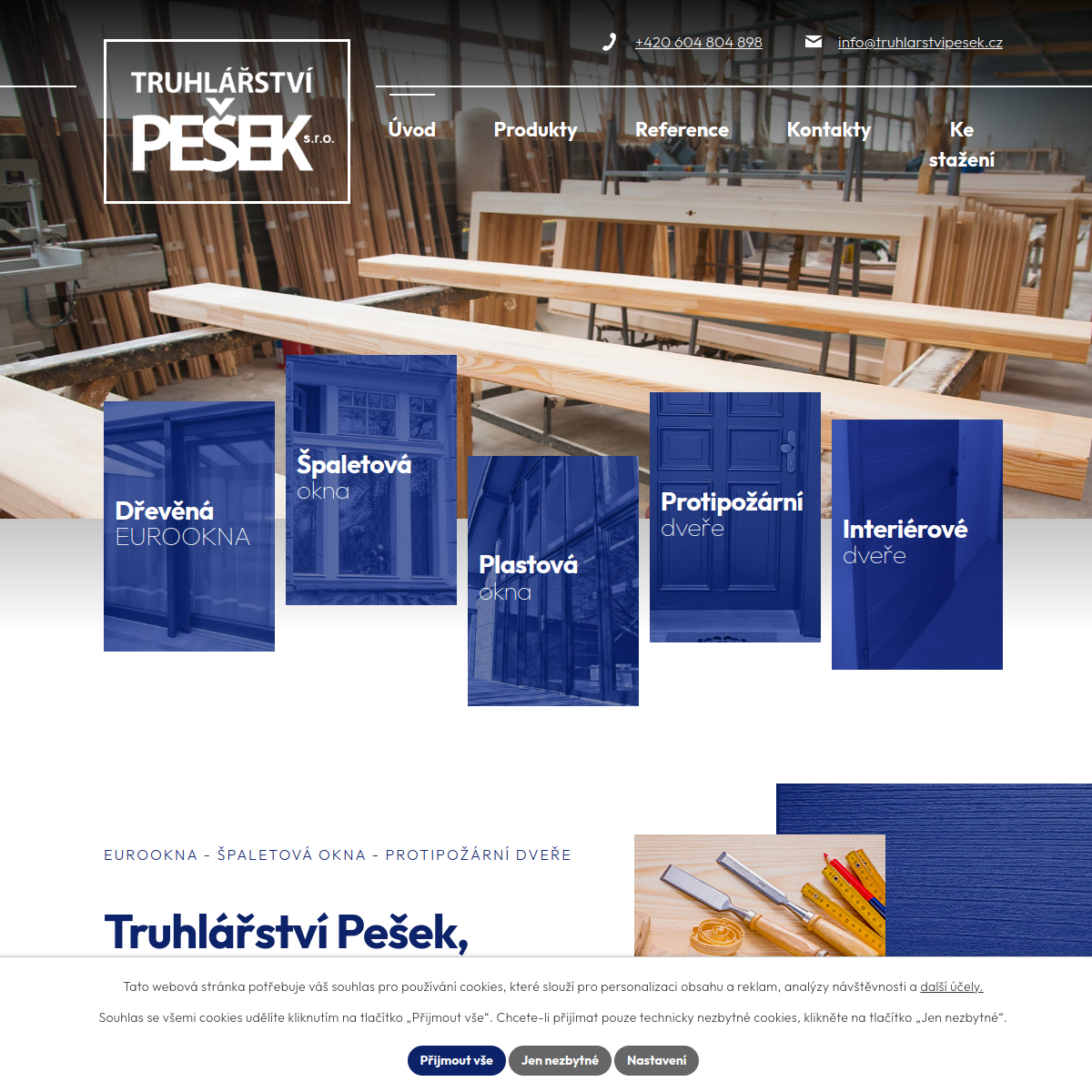 Truhlářství Pešek website