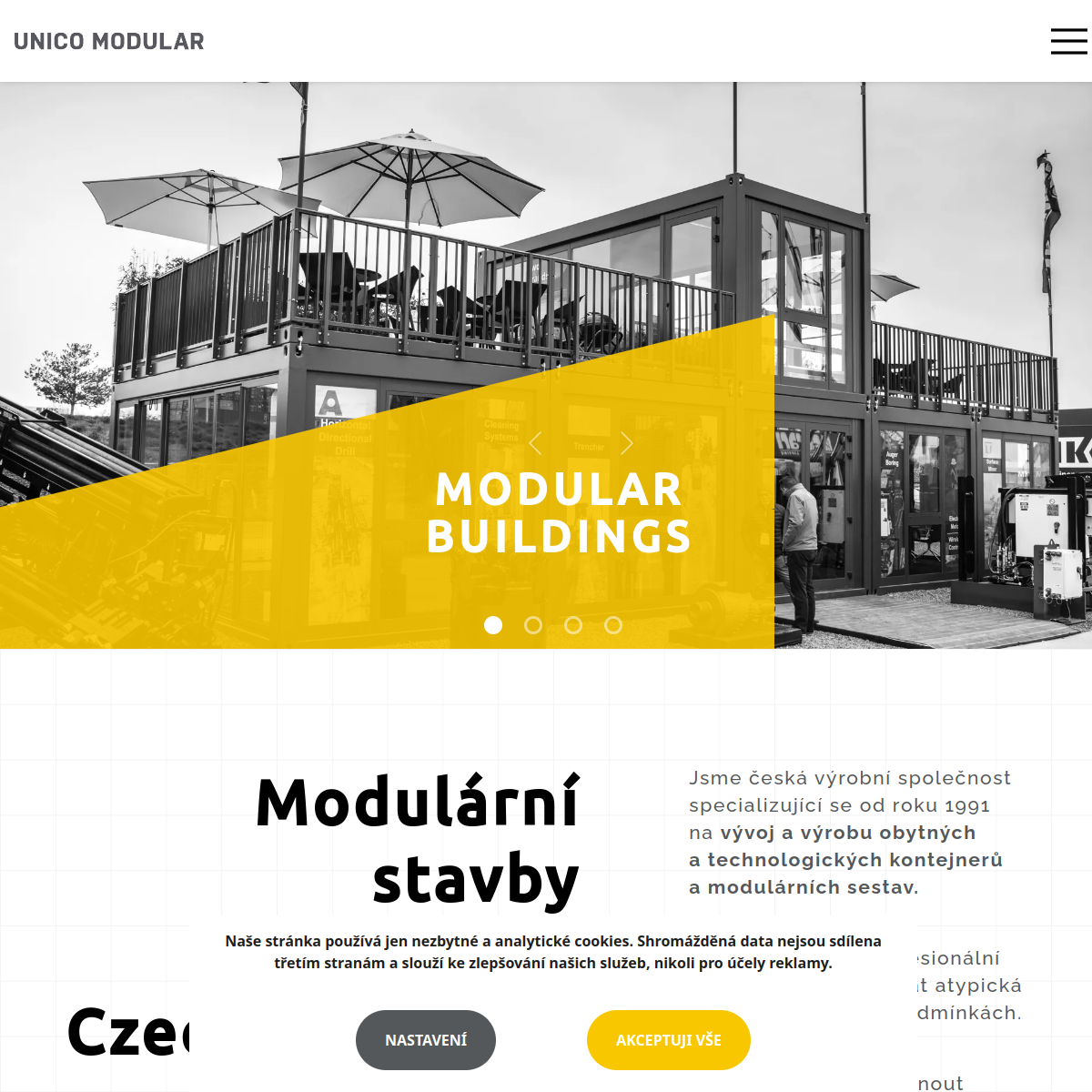 UNICO MODULAR, a.s. website