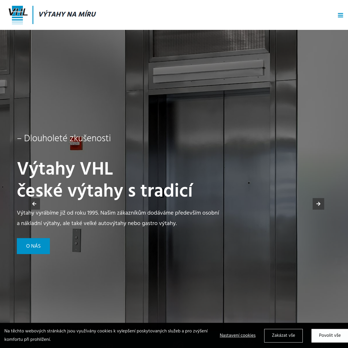V H L, s.r.o. website