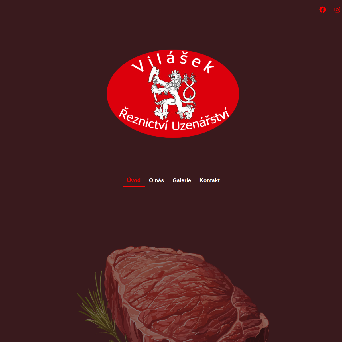 Řeznictví Vilášek website