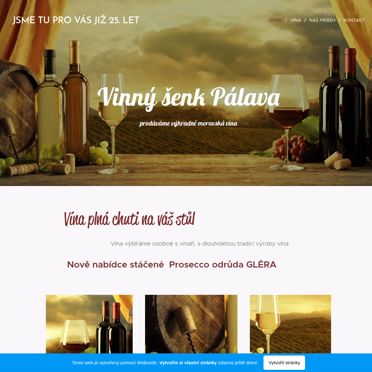 Vinný šenk Pálava website