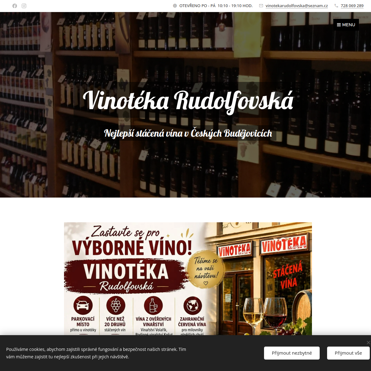 Vinotéka Rudolfovská website