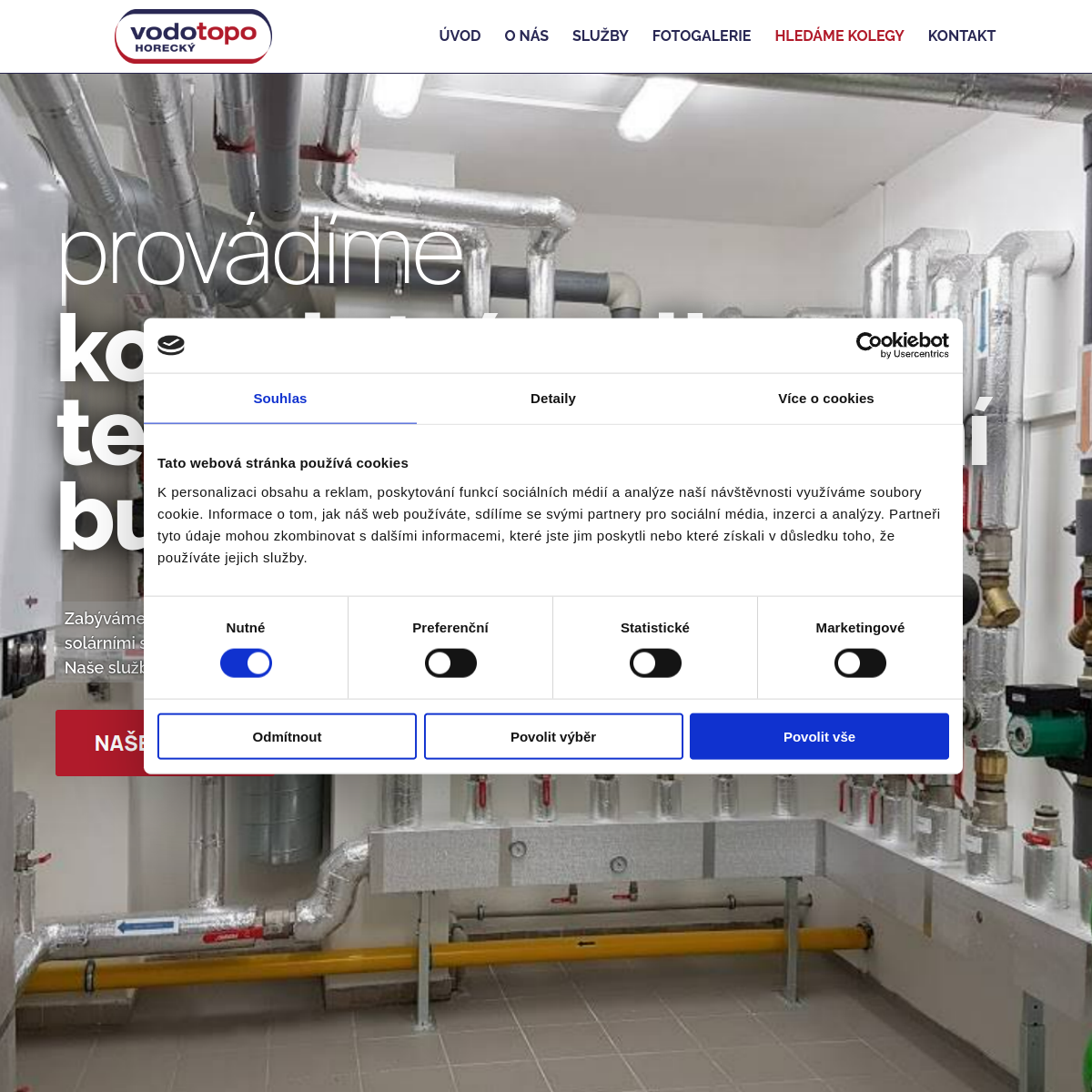 VODO - TOPO Horecký s.r.o. website