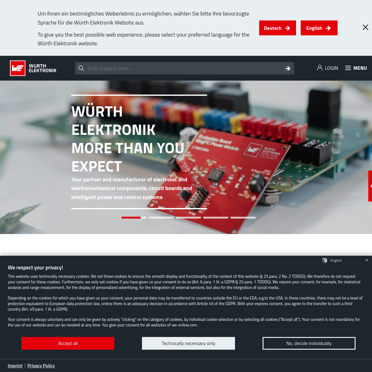 Würth Elektronik website