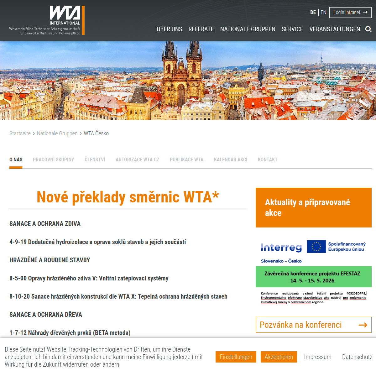 WTA CZ website