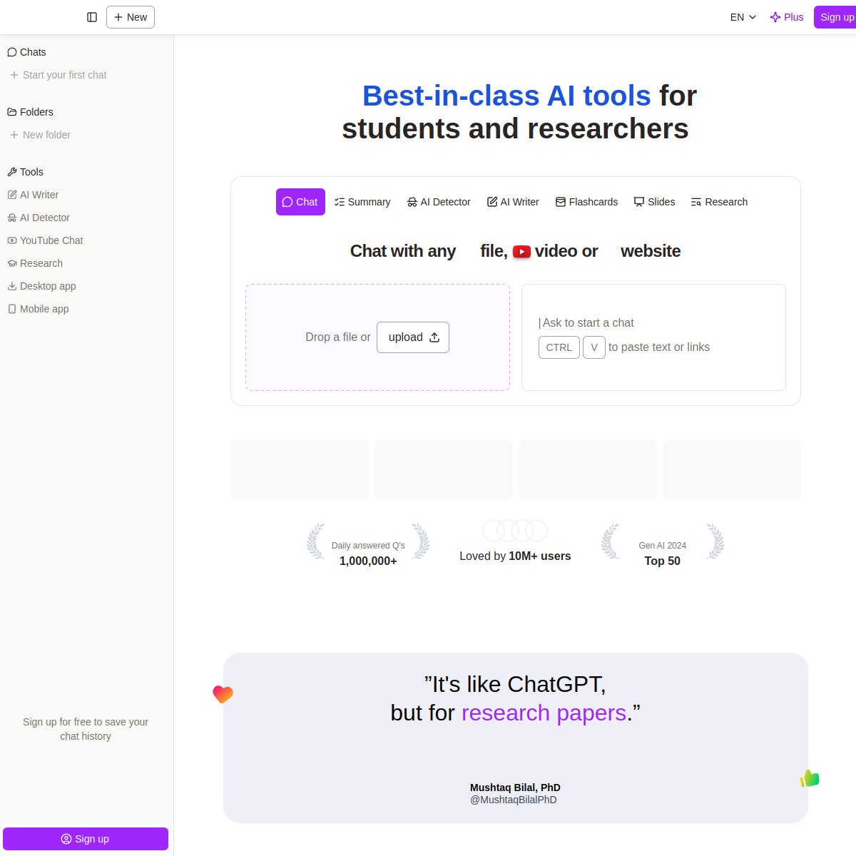 ChatPDF screenshot 2