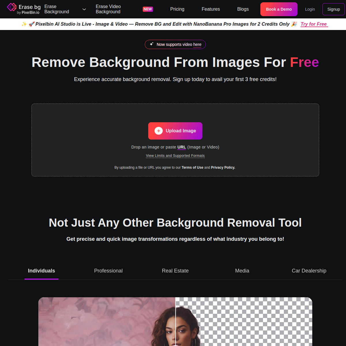 Erase.bg screenshot 2