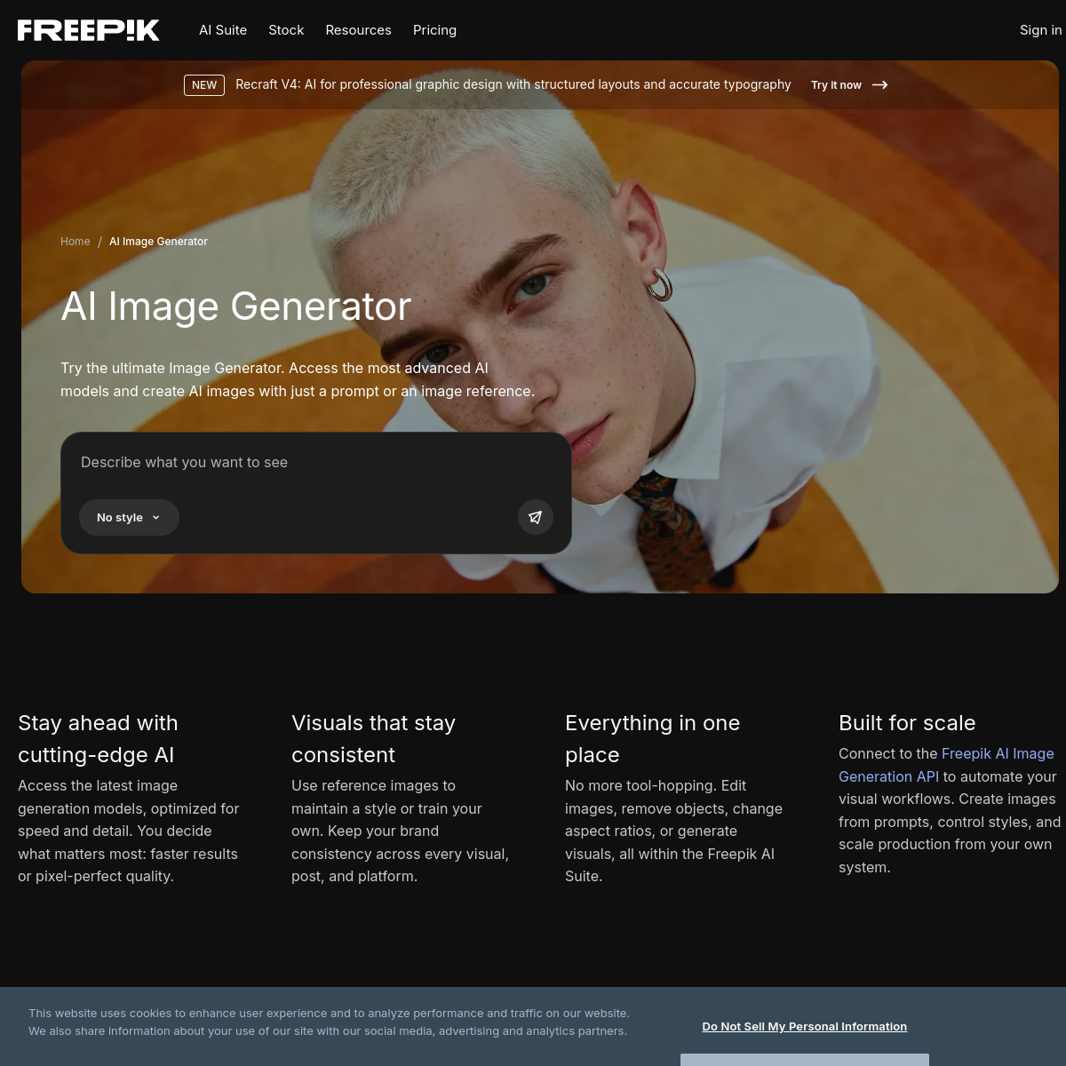 Freepik AI Image Generator screenshot 1