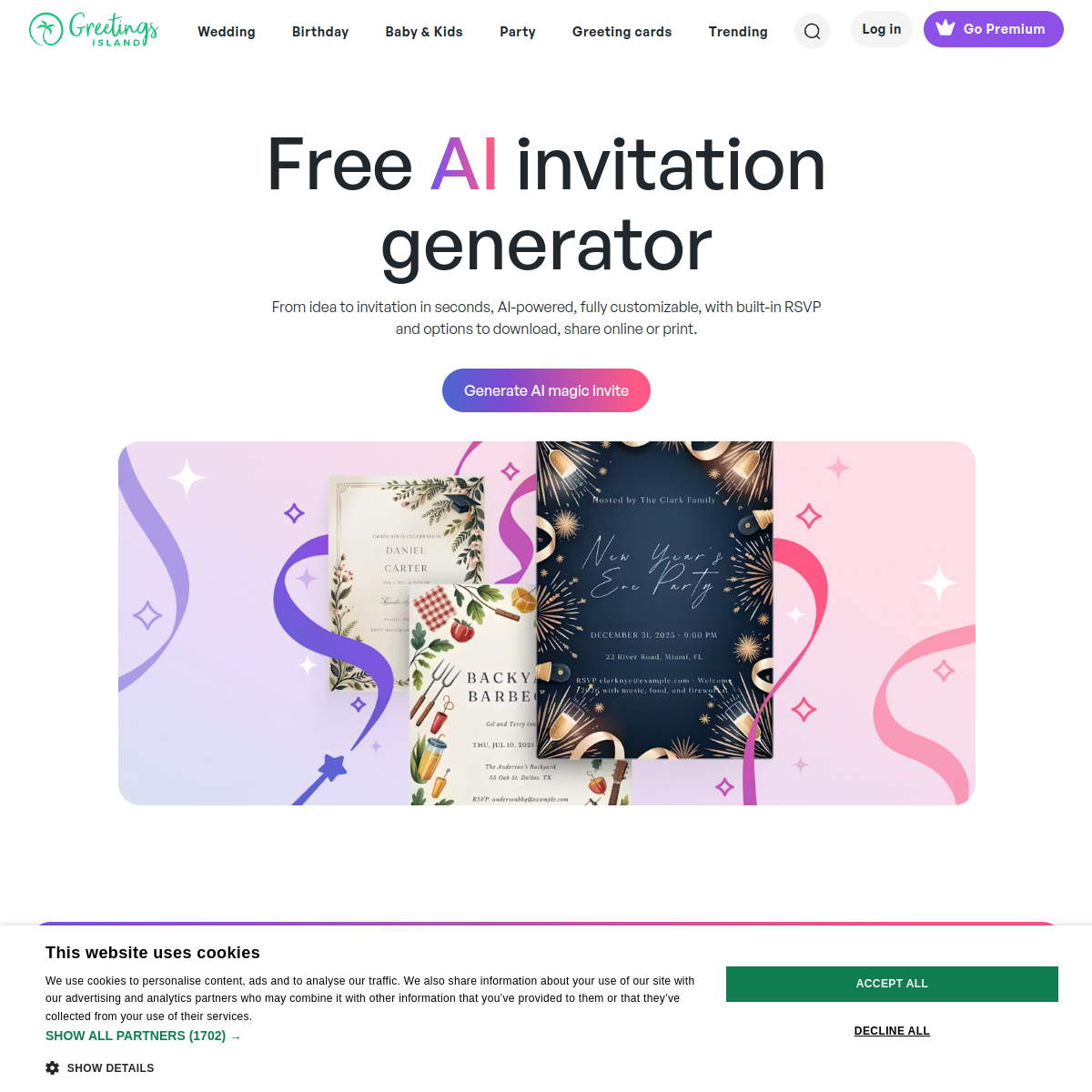 AI Invitation Generator screenshot 1