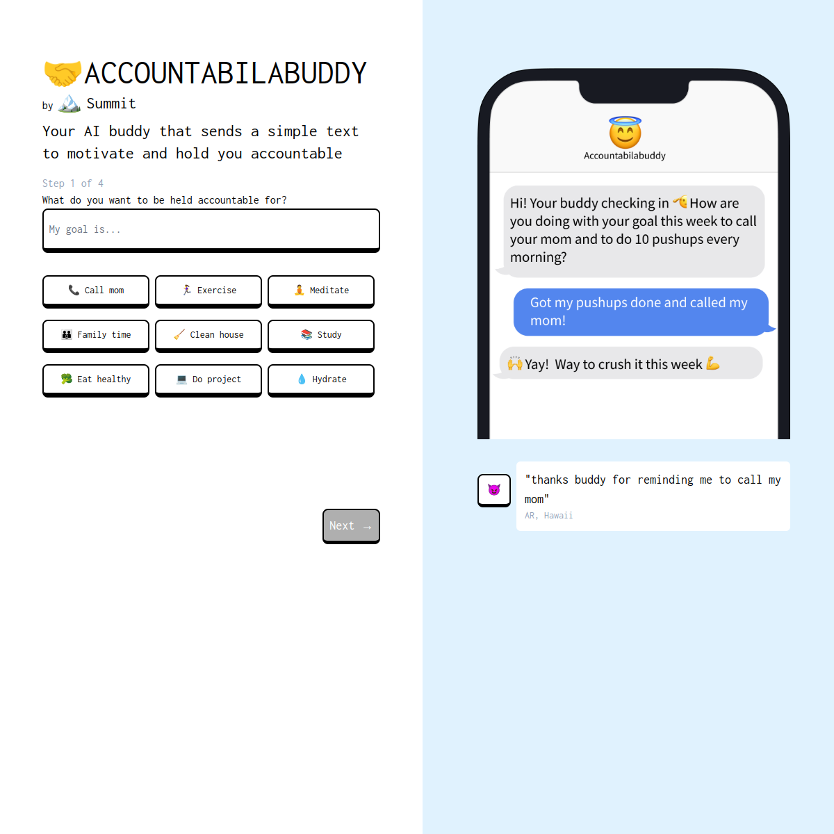 Accountabilabuddy screenshot 1