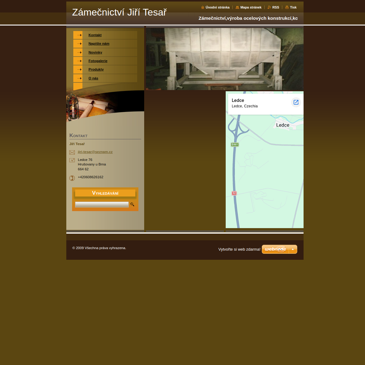 Zámečnictví Jiří Tesař website
