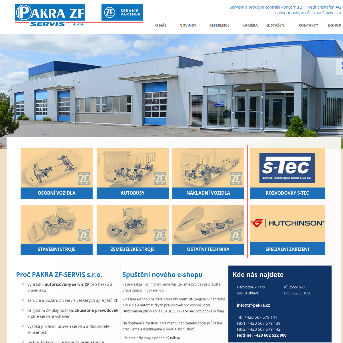 PAKRA ZF - SERVIS, s.r.o. website