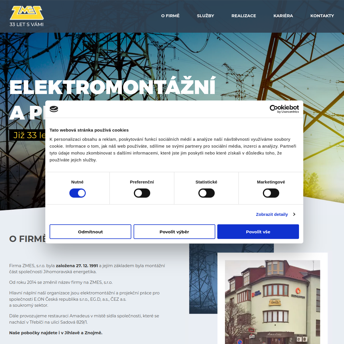 ZMES, s.r.o. website