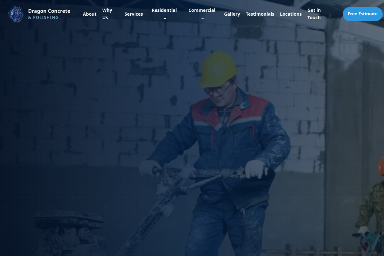 Dragon Concrete and Polishing website