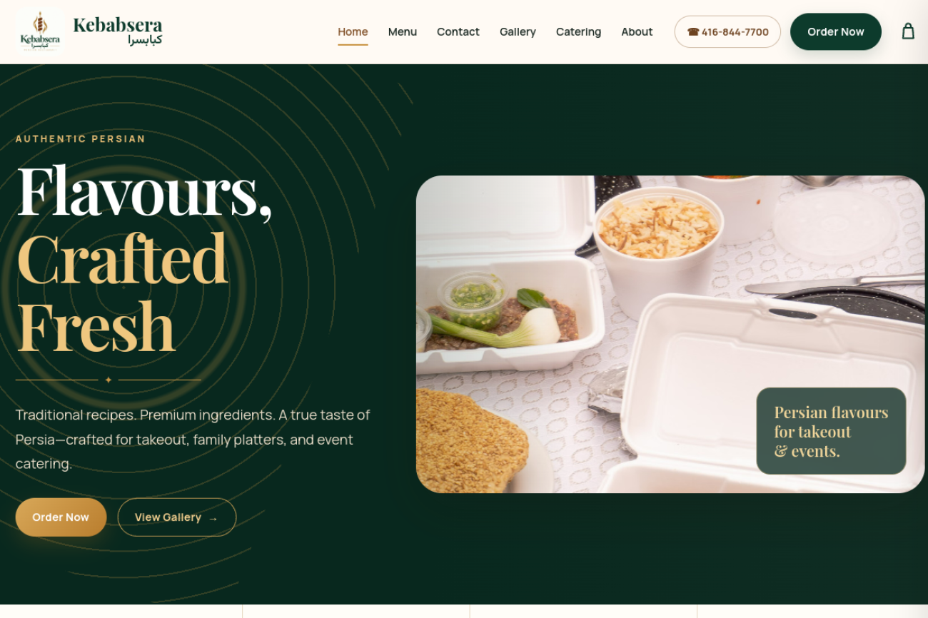 Kebabsera restaurant website