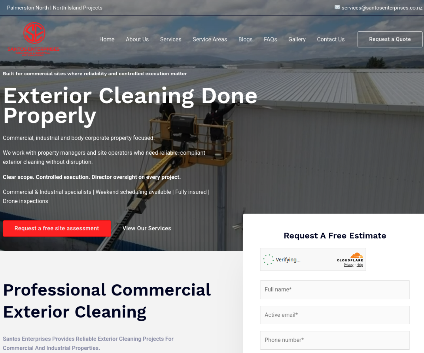 Santos Enterprises website