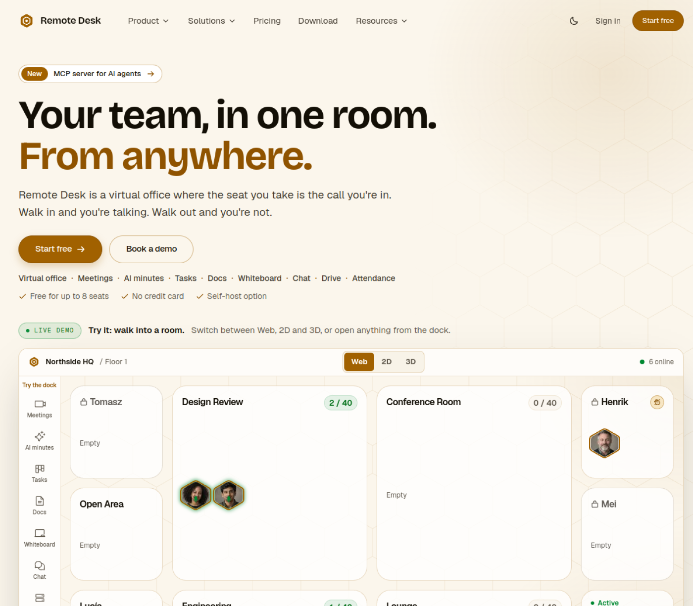 The Remote Desk product page as it looks today.