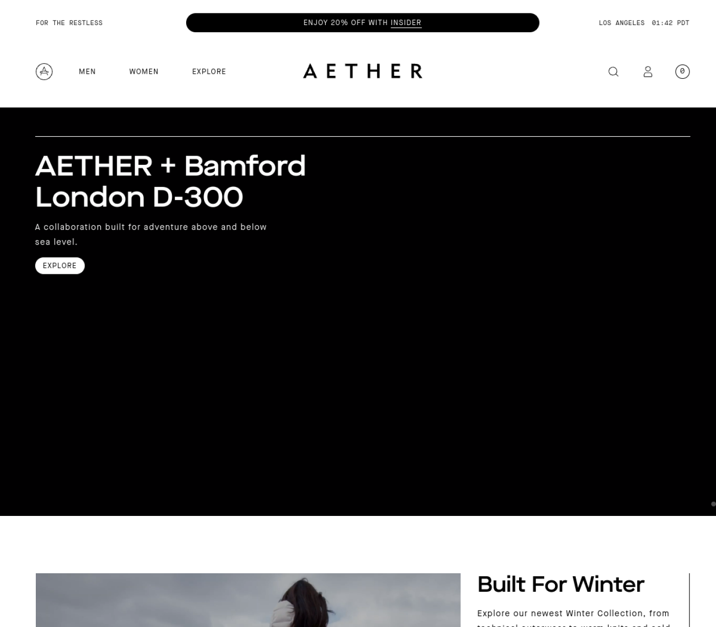 AETHER Apparel store