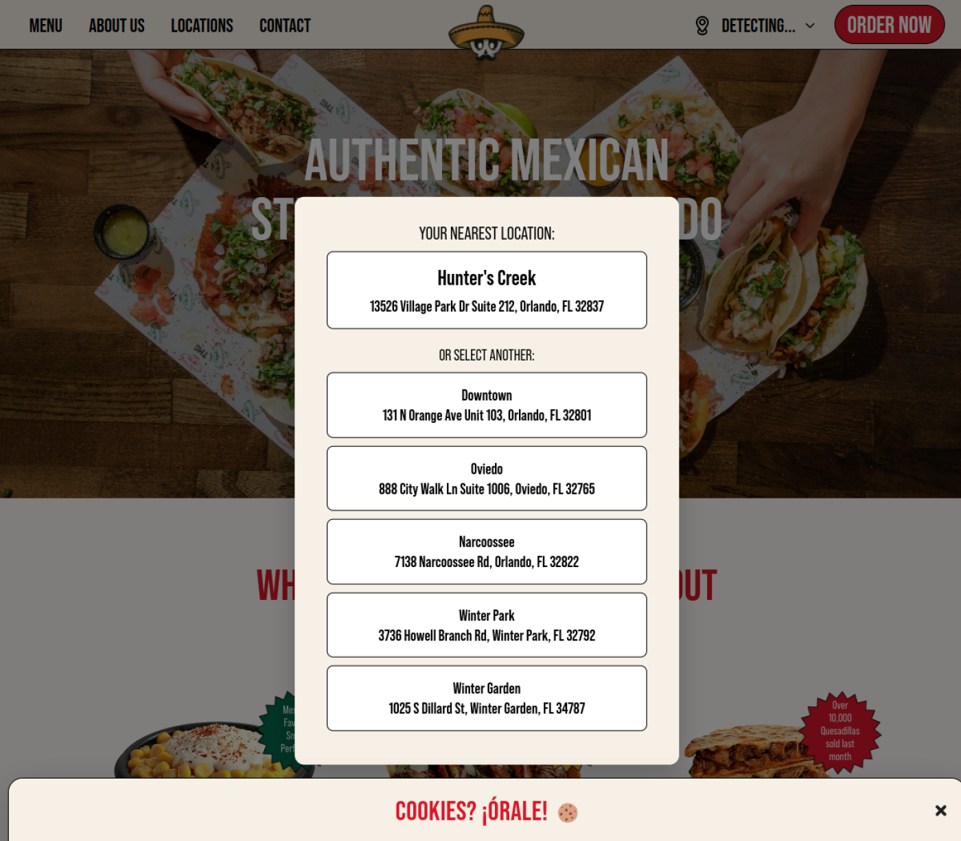 Tacos My Guey website