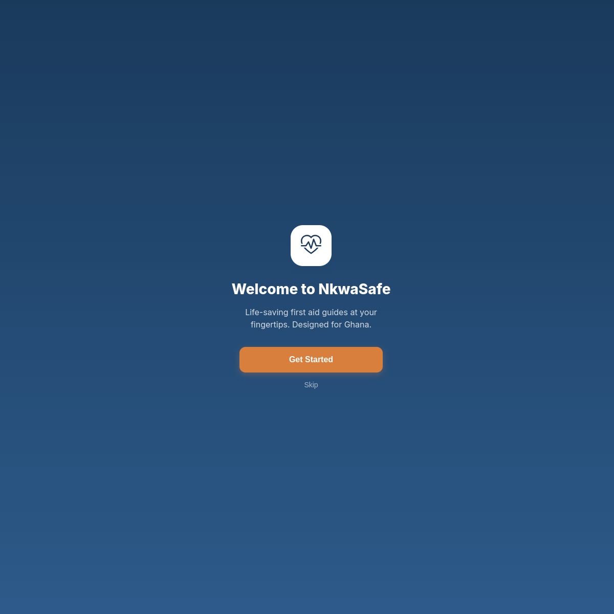 Preview of the NkwaSafe website