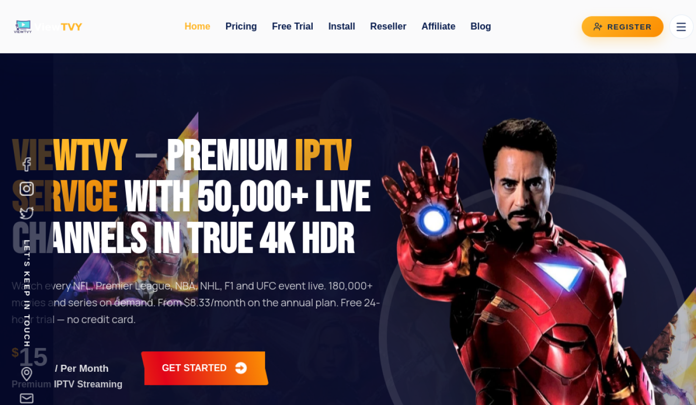 ViewTVY official IPTV website