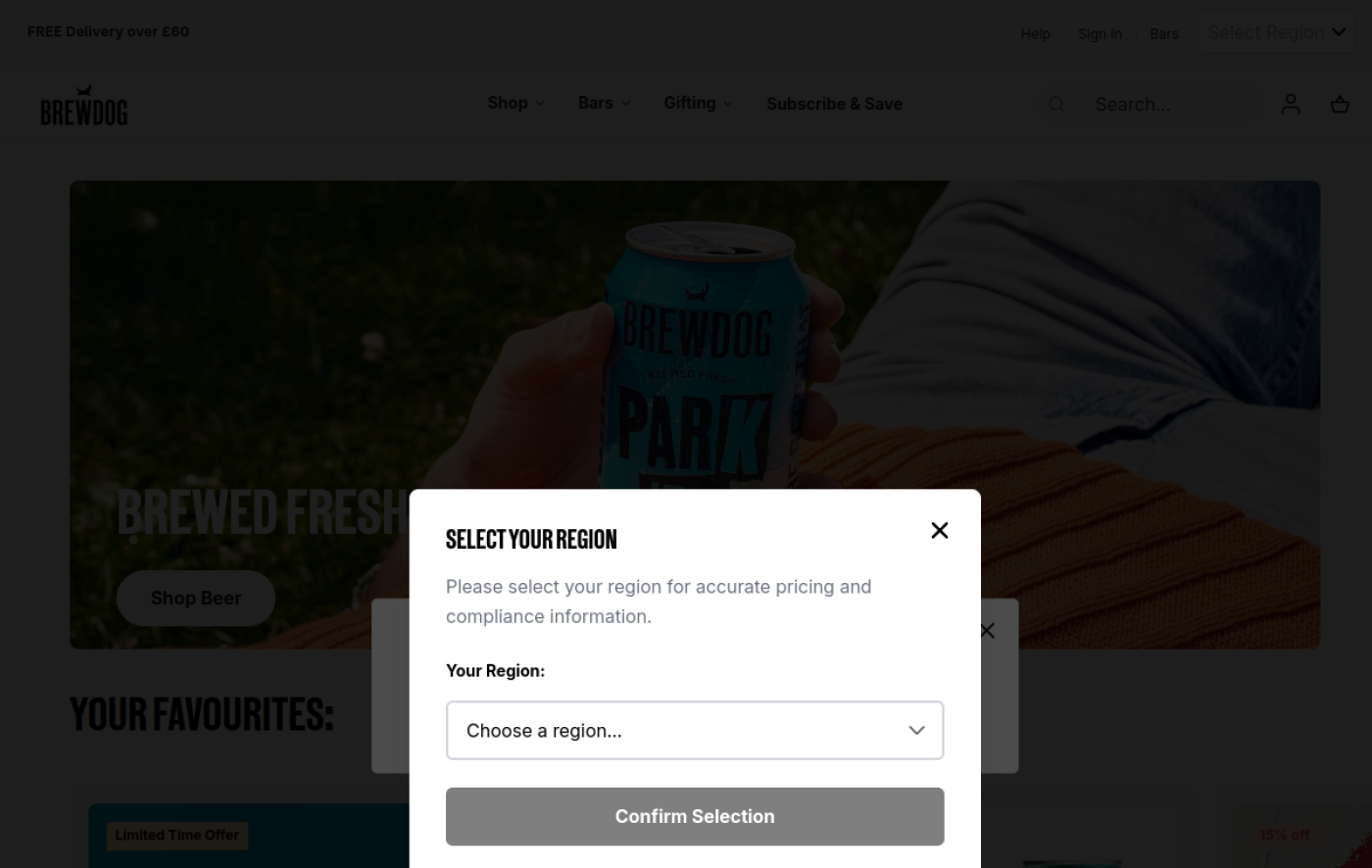 BrewDog storefront preview