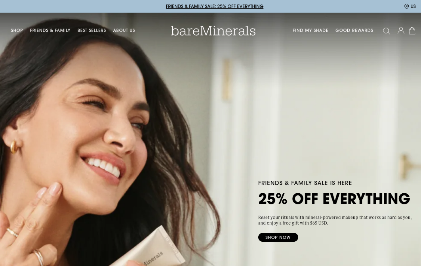 bareMinerals storefront preview