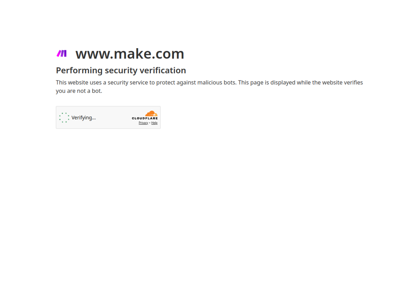 Aperçu du site officiel de Make