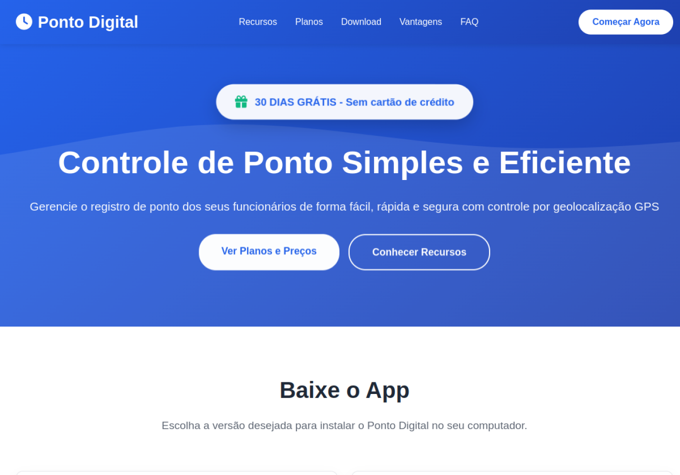 Screenshot do site Ponto Digital
