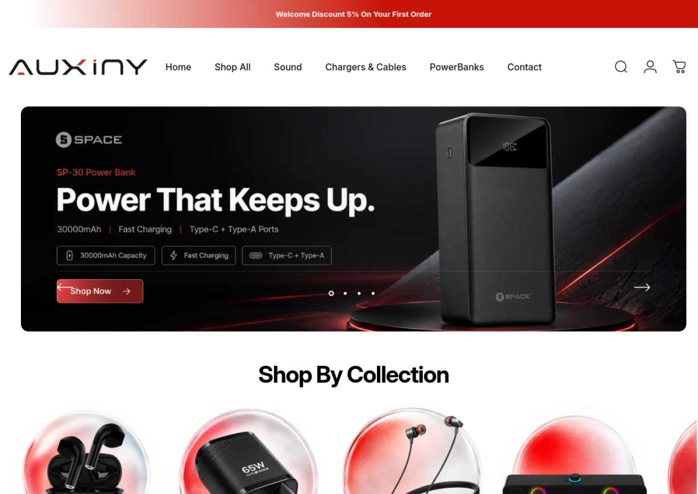Auxiny website preview