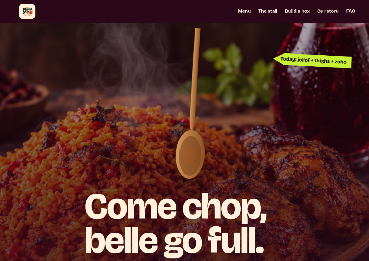 Come Chop Belleful website preview