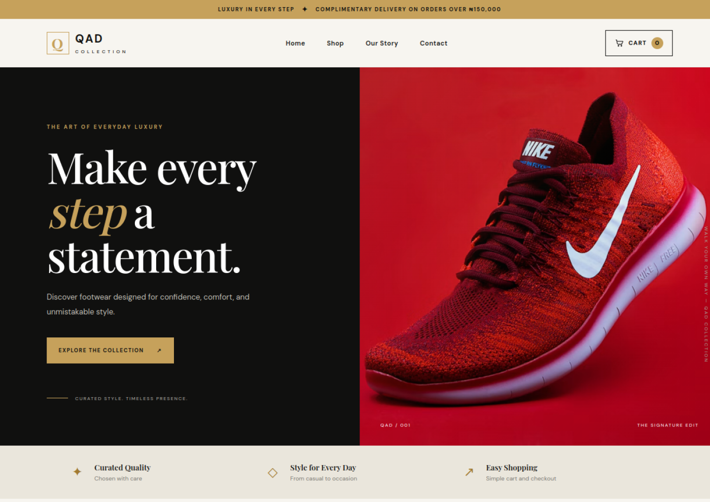 QAD Store website preview