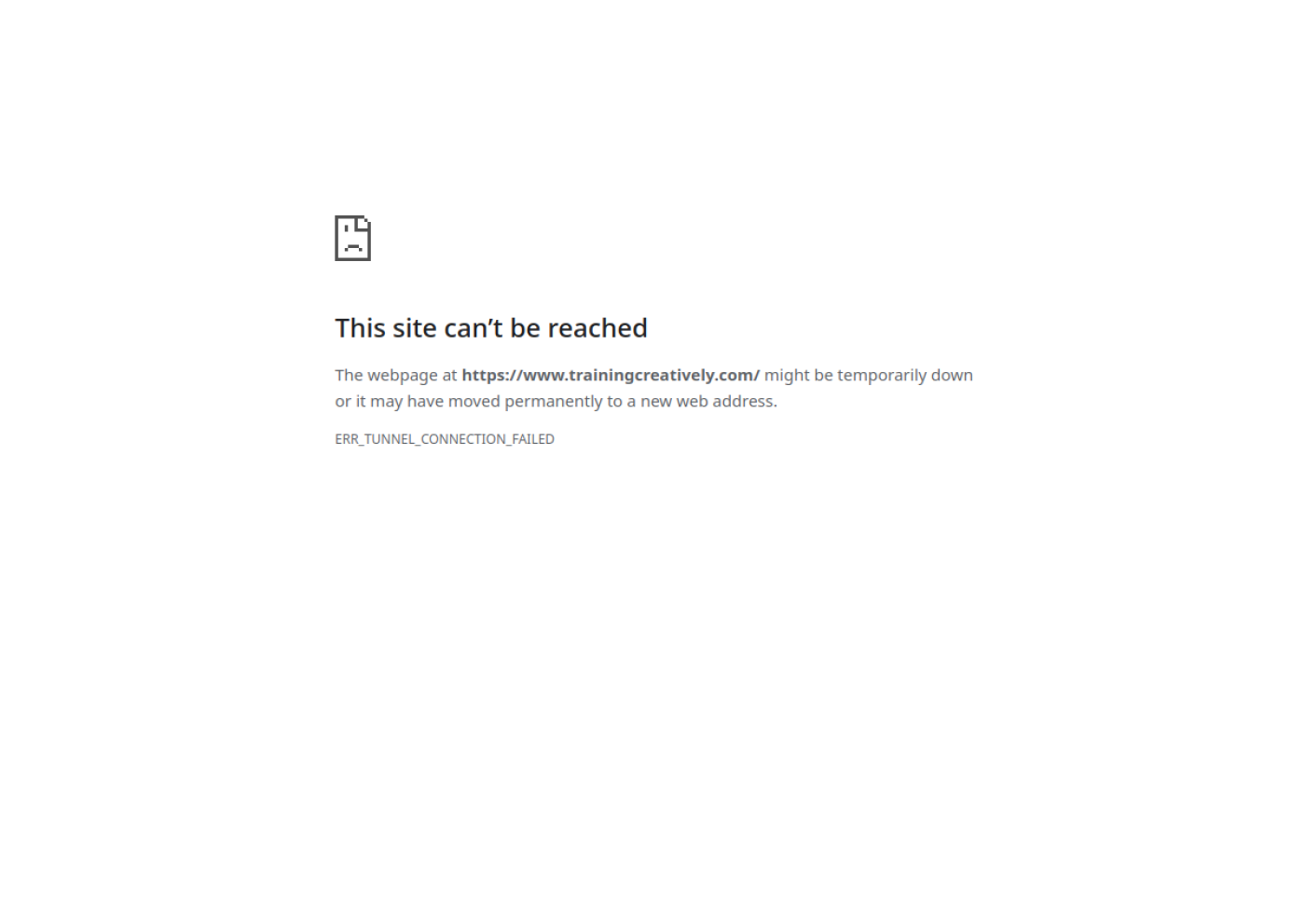 Training Creatively website screenshot