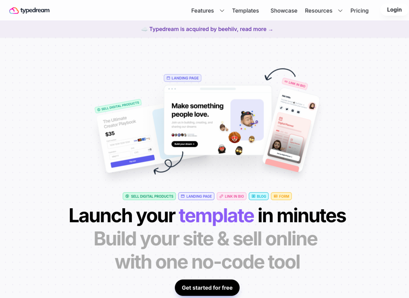 Screenshot of Typedream