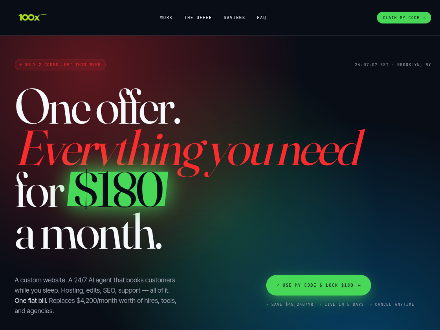 100xsites.tech — my own credit repair business website, live