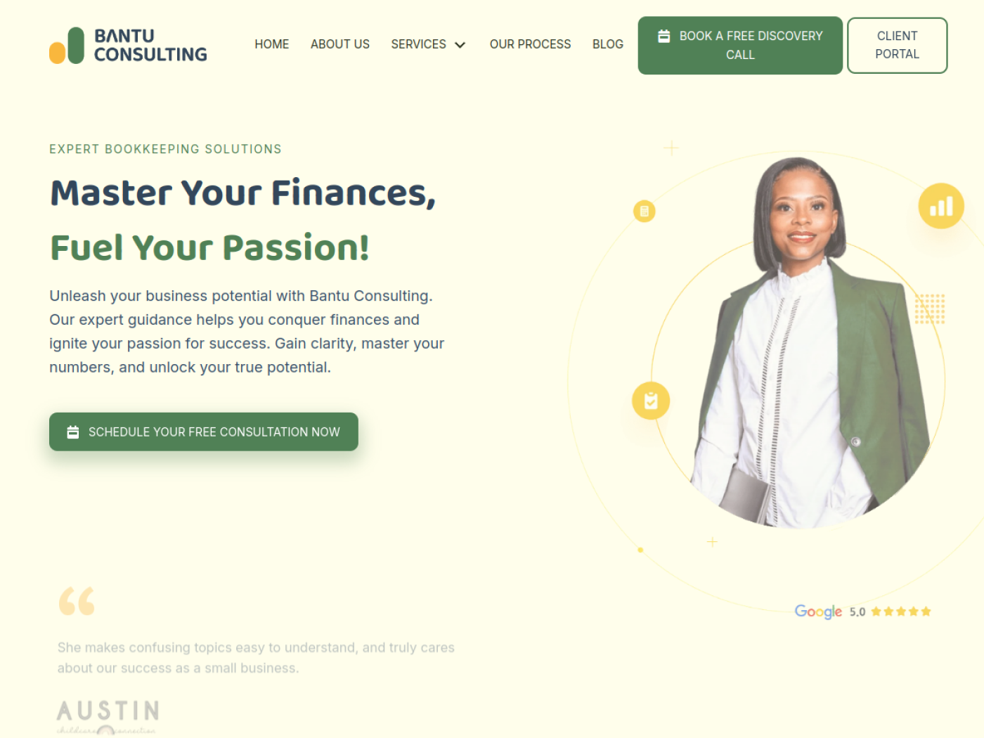 Website preview of bantuconsulting.com