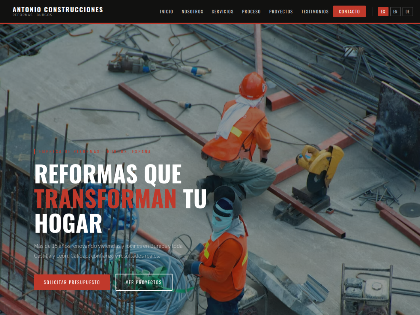 Website Antonio Construcción