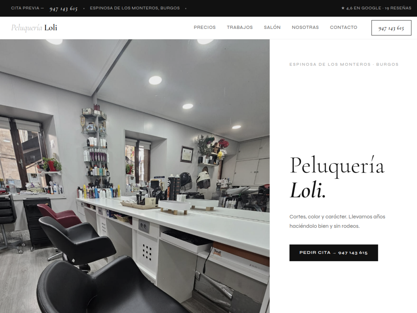Website Peluquería Loli