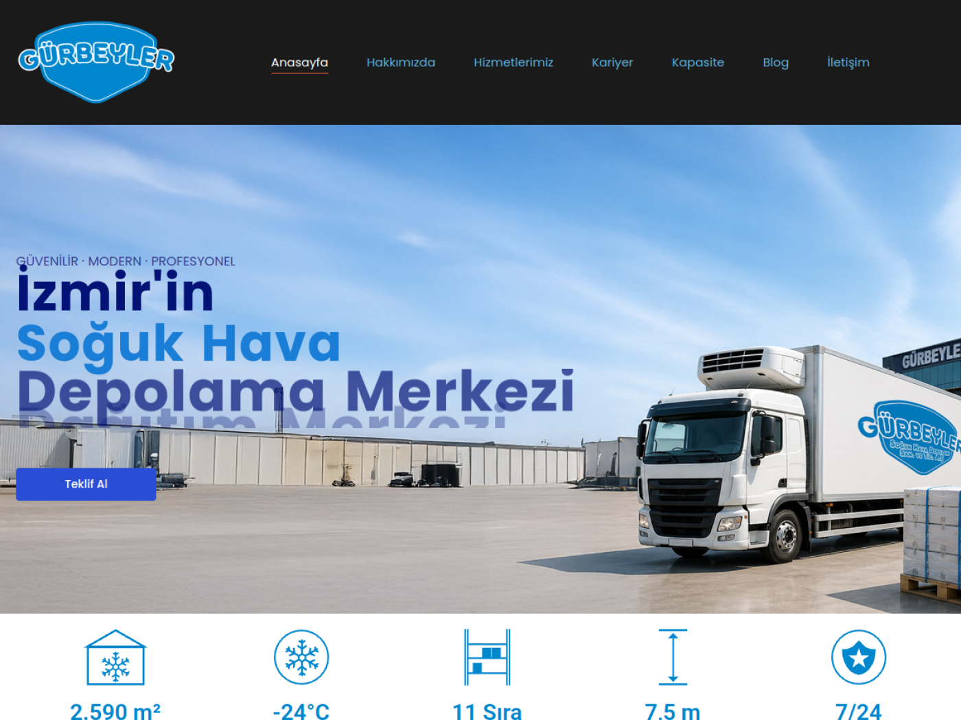 Gürbeyler Soğuk Hava kurumsal web tasarım projesi