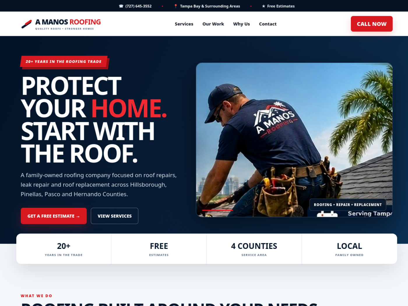 Roofing Website website preview
